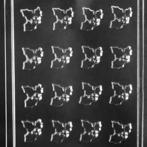 Bite Size Holly Leaves Mold 16 CAV Each