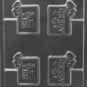 He Asked/She Said Yes Lolly  4 Cavity Each