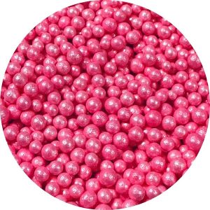 Hot Pink Pearl Mini Beads (Nonpariel) 5 ounce