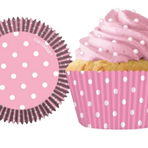 Light Pink Polka Dots Cup 2″ x 1 3/8″ 48 CT Appox