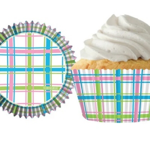 Pastel Plaid Cup 2″ x 1 3/8″ 48 CT Appox