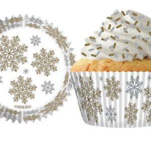 Elegant Snowflakes Cup 2″ x 1 3/8″ 48 CT Appox