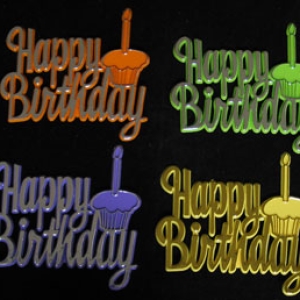 Happy Birthday Assorted Script 2 count