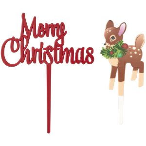 Merry Christmas Deer Vertical Layon 2 count