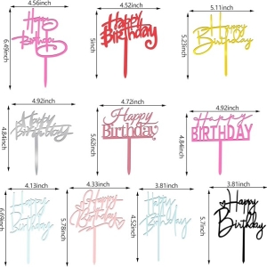 Happy Birthday Assorted color Vertical Layon each
