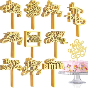 Happy Birthday Gold Layon each