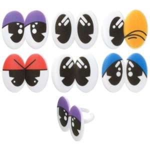 Doodle Eyes Cupcake Rings 12 count