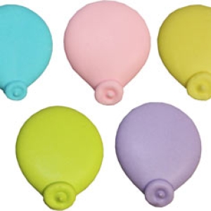 Balloon Pastel Assorted 1 1/2 inch Royal Icing 5 count