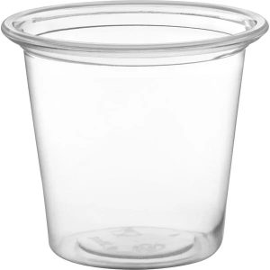 1.25 OZ Disposable Plastic Portion Cups with Lid 100 CT