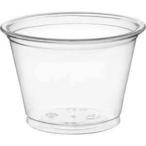 2.5 OZ Disposable Plastic Portion Cups with Lid 100 CT