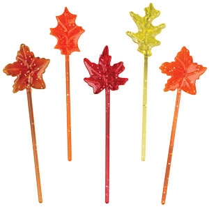 Fall Leaves Glitter Pick Assorted 3″ 12 count
