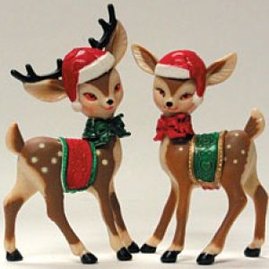 Elegant Christmas Reindeer 2 count