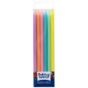 Tall Pastel Smooth Candle 12 count