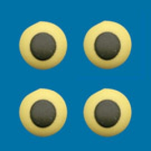 Royal Icing Eyes Yellow 7/16″ 24 Count