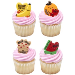 Punny Valentine Cupcake Rings 12 count