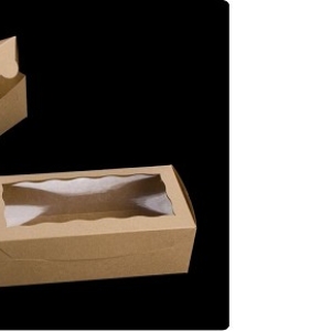 8″ x 4″x 2 1/2″ Brown Box with windows Each