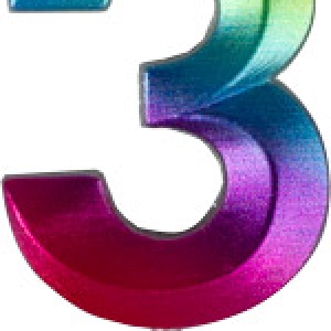 #3 Small Rainbow Metallic Candle Each