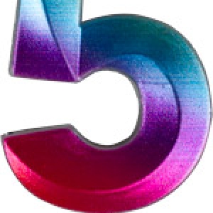 #5 Small Rainbow Metallic Candle Each