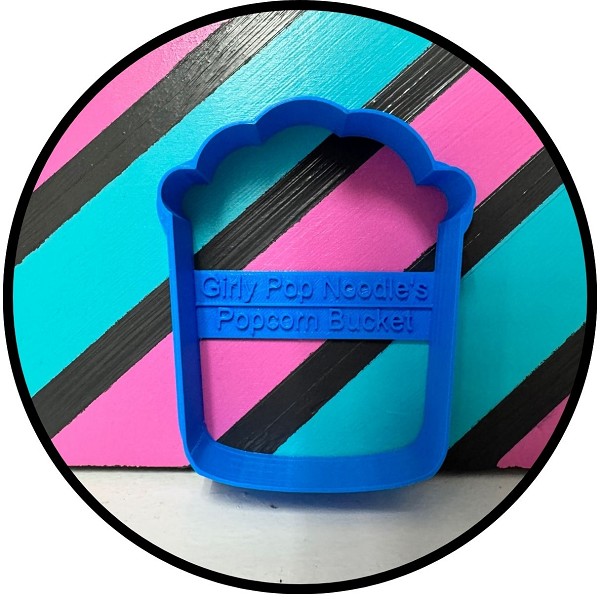 Girly Pop Noodles or Popcorn Bucket Cookie Cutter