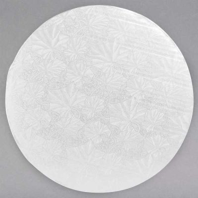 12" Round x 1/4" White Cake Board Each