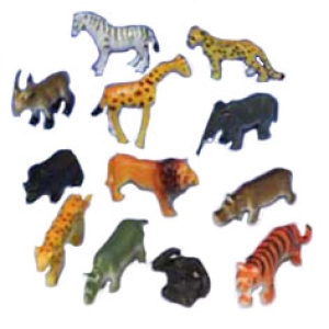 Wild Animals Assorted 2 3/4″ 12 count