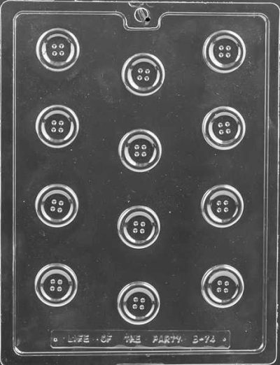 Button Bite Size Mold 12 Cavity Each