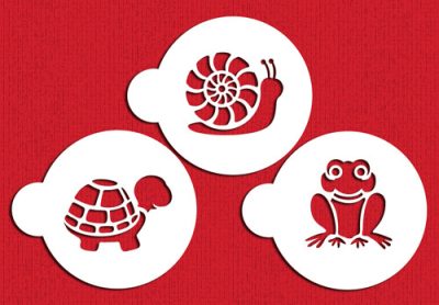 Stencil Pond Critters Cookie Set