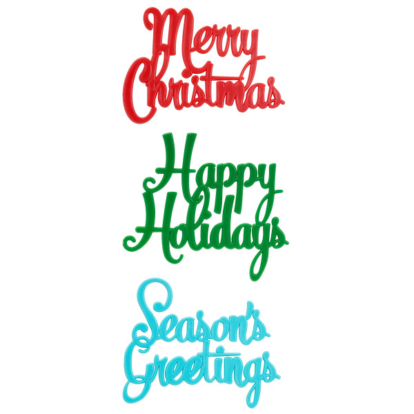 Holiday Messages Layon 4 1/8" x 3 1/4" 3 count