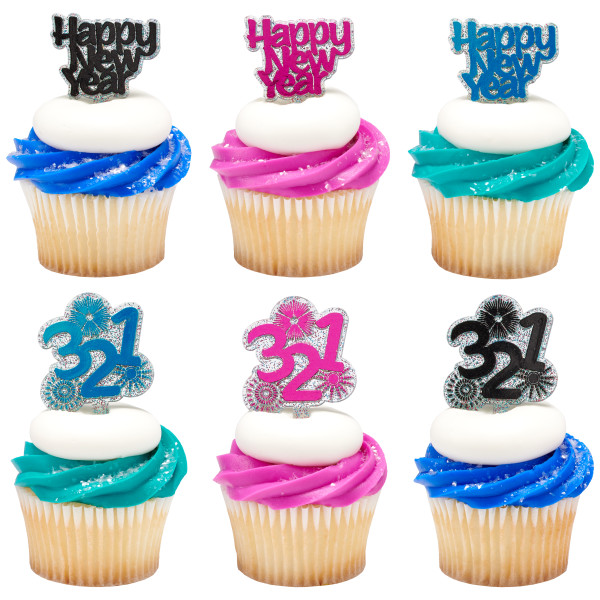 New Year's Countdown Assortment DecoPics 12 count