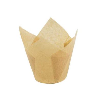 Natural Tulip Cup 2" Base 1-1/8 to 3-1/2 approx 50 count
