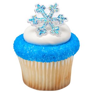 Snowflake Holo Glitter Ring 12 count