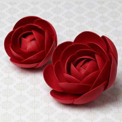 Glam Roses Red 2.5", 3.5" 2 count