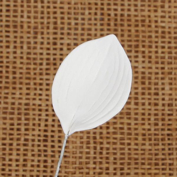 Orchid Leaves White 1 1/4 x 2" 5 count - Image 2