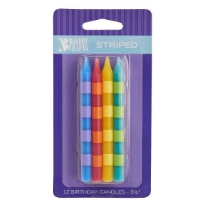 Stripes Candle 3 1/2″ 12 Pieces