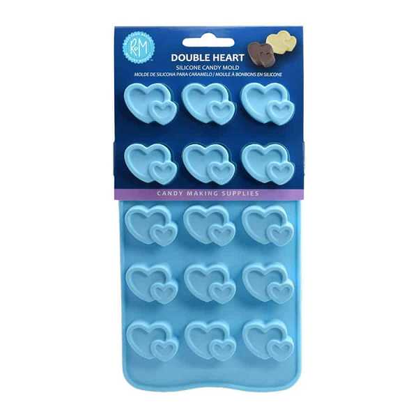 Double Heart Silicone Candy Mold 15 Cavity Each