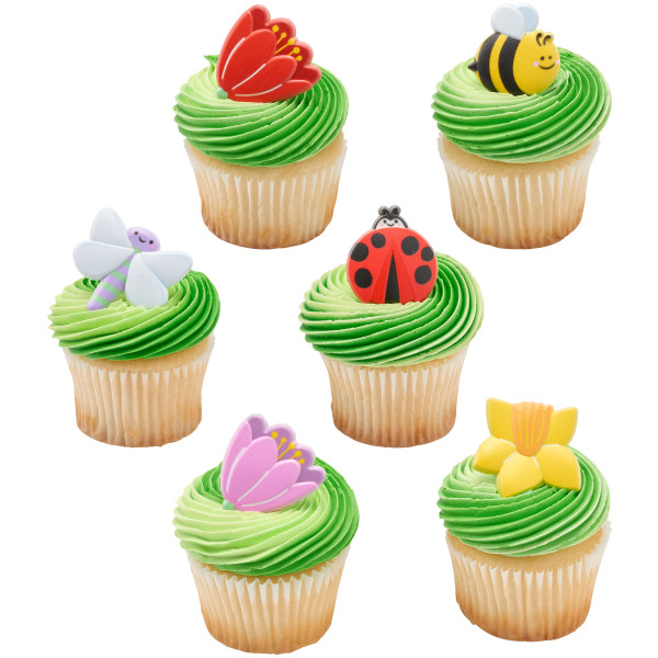 Springtime Blooms Cupcake Rings 12 count - Image 2