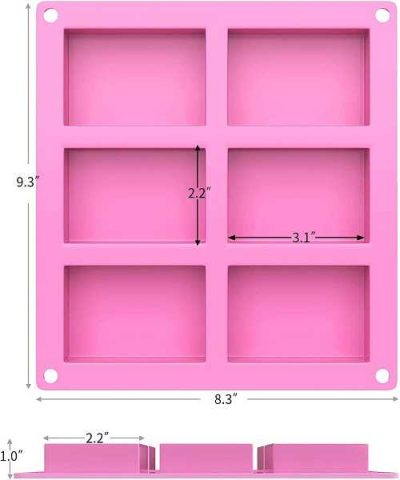 Rectangle Silicone Mold 2.2" x 3.1"  Each
