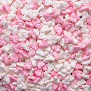 Pink Baby Feet Candy Sprinkles (Thick) 5 ounce