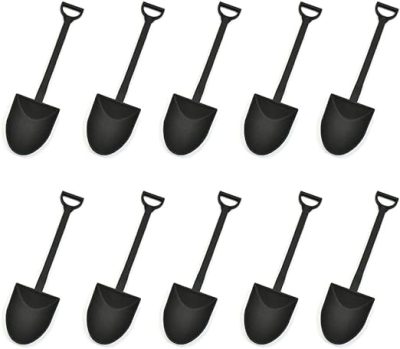 Plastic Shovel Black 6 CT