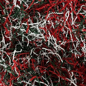 Crinkle Paper Jingle Mix (Red, White, Green) 2 ounce