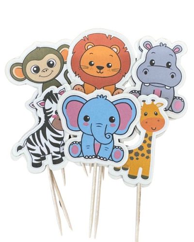 Zoo Animal Cupcake Picks 12 counts
