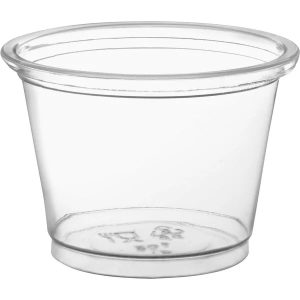 1 OZ Disposable Plastic Portion Cups with Lid 100 CT