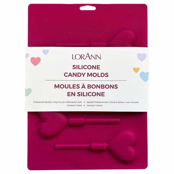 Silicone Hearts Lollipop Mold Each