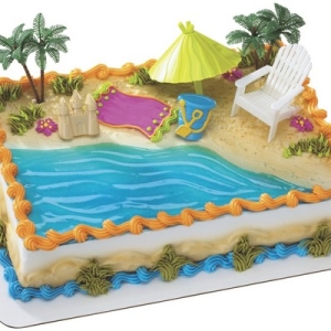Beach Chair & Umbrella DecoSet Each