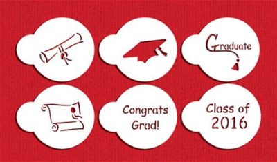 Stencil Graduate Cookie 6 count
