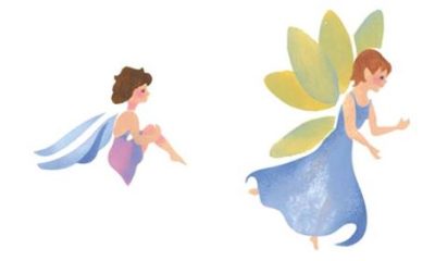 Stencil Small Fairies 2 count