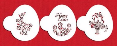 Stencil Easter Basket Egg Set 3 count