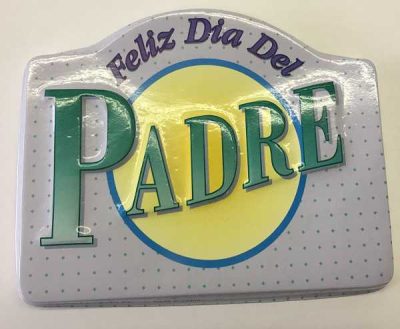 Feliz Dia Del Padre plaque 6" x 5" Each