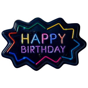 Neon Happy Birthday POPTOPS Each