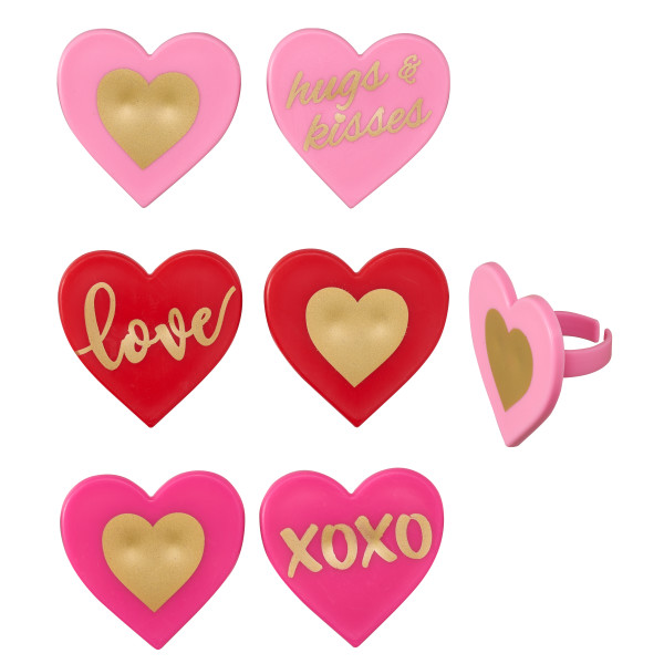 Love Hearts Rings 12 count - Image 2
